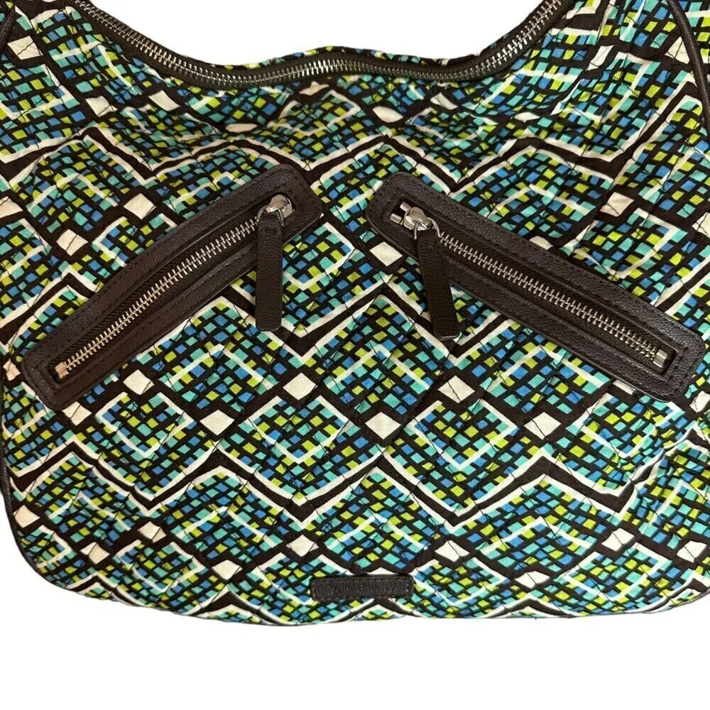 NWT Vera Bradley Vivian Hobo Shoulder Bag‎ Purse Rainforest Print Casual Preppy